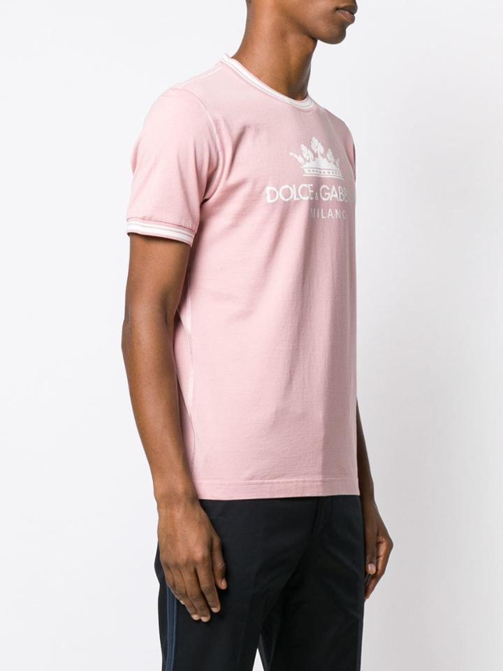 Dolce & Gabbana Logo Print T-shirt - Pink