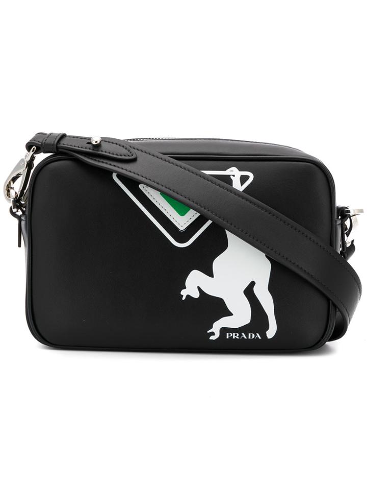 Prada Monkey Print Crossbody - Black
