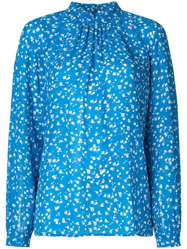 Closed Printed Blouse - Blue