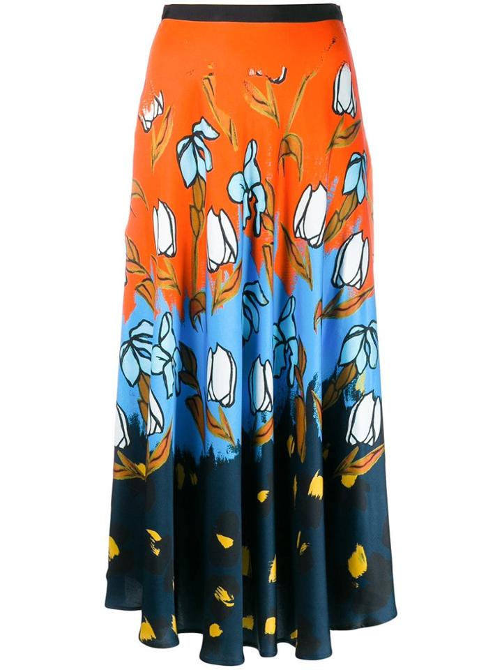 Paul Smith Printed High-waisted Skirt - Blue