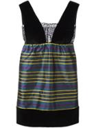 Isa Arfen Striped Mini Dress, Women's, Size: 10, Black, Silk/cotton/spandex/elastane/viscose