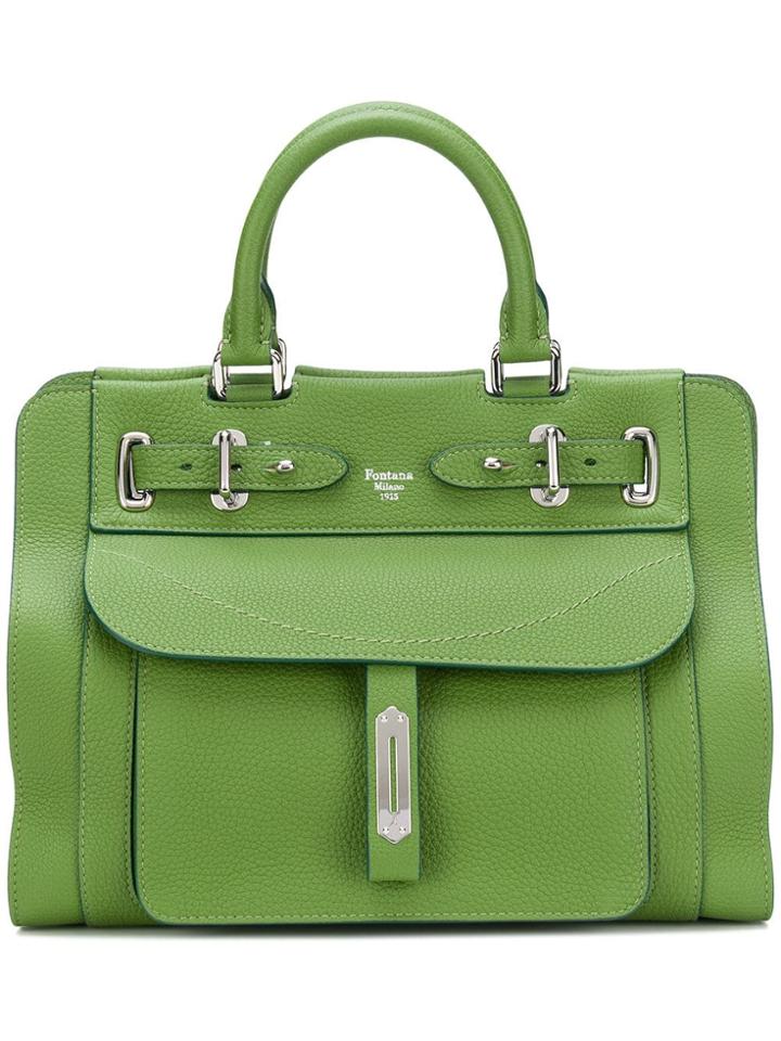 Fontana Logo Embossed Tote - Green