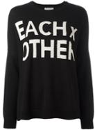 Each X Other Logo Print Sweatshirt, Women's, Size: Medium, Black, Wool