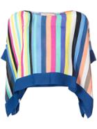 Dvf Diane Von Furstenberg Striped Poncho - Multicolour