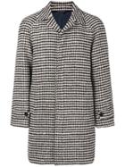 Manuel Ritz Houndstooth Check Coat - Neutrals