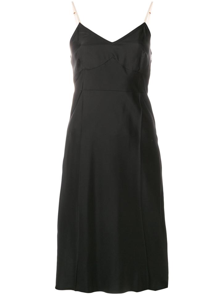 Helmut Lang Slim Fit Slip Dress - Black