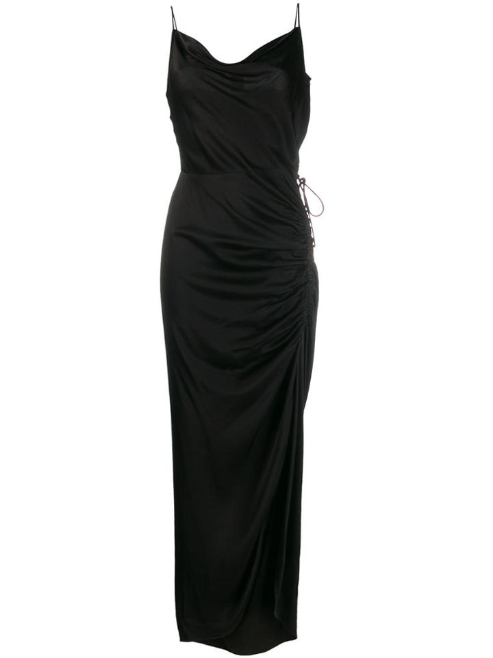 Veronica Beard Gathered Side Dress - Black