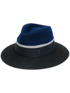 Maison Michel Striped Hat - Black