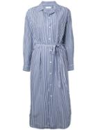 En Route - Striped Midi Shirt Dress - Women - Cotton - One Size, Blue, Cotton