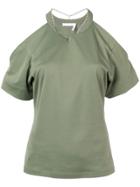 Chloé Cold Shoulder T-shirt - Green