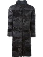 Liska Stand Up Collar Coat, Women's, Size: L, Brown, Persian Lamb Fur