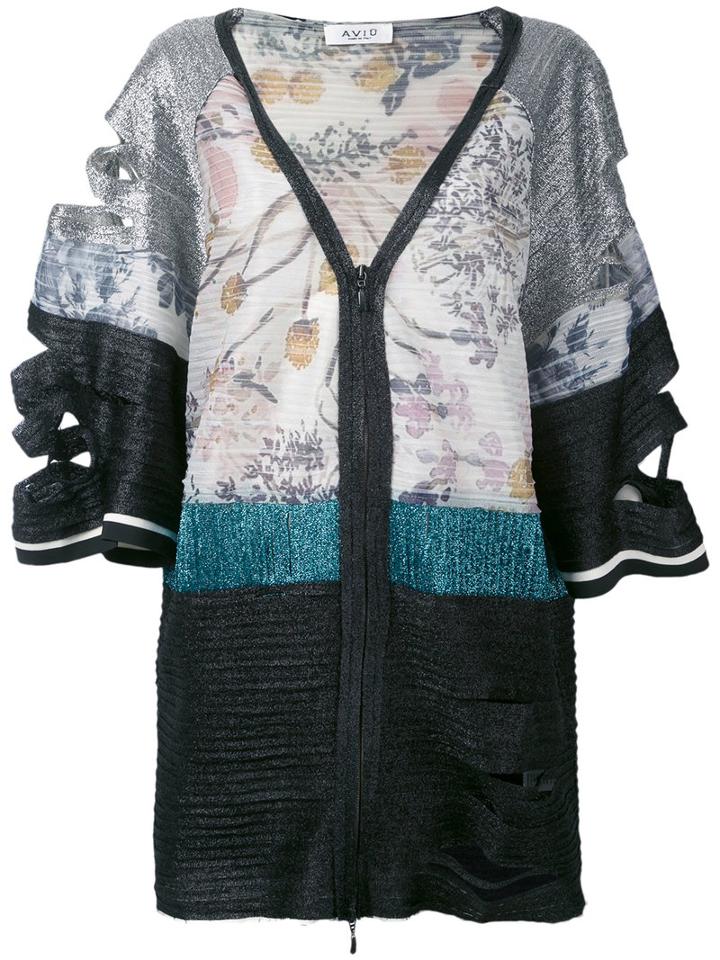 Aviù - Cutout Patchwork Jacket - Women - Cotton/polyamide/polyester/spandex/elastane - 40, Nude/neutrals, Cotton/polyamide/polyester/spandex/elastane