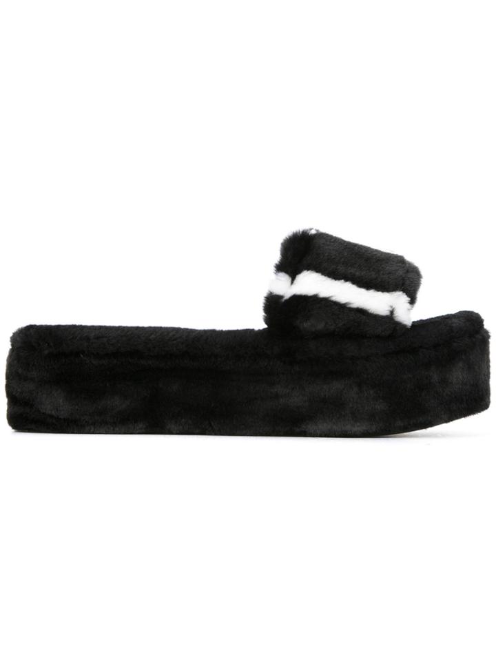 Avec Modération Kitzbuhel Striped Sandals - Black
