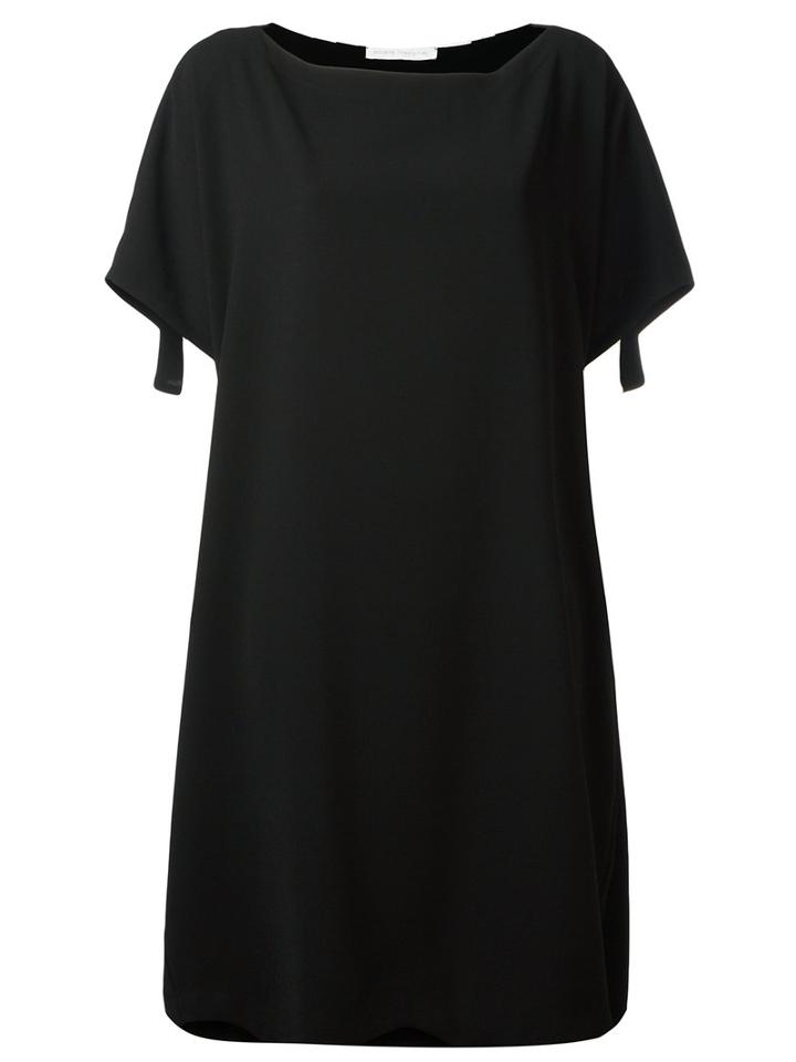 Société Anonyme Pleated Back Cape Dress, Women's, Black, Polyester