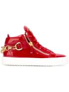 Giuseppe Zanotti Design Chain Embellished Mid-top Sneakers