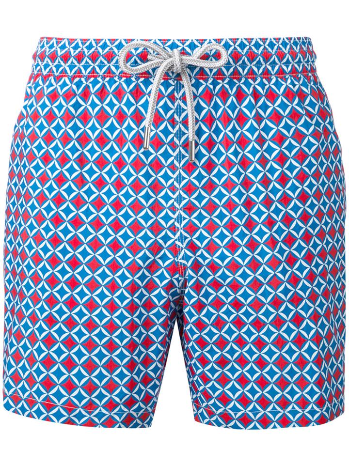 Capricode Printed Swim Shorts - Red