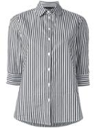 Federica Tosi - Striped Poplin Shirt - Women - Cotton - L, Women's, Black, Cotton