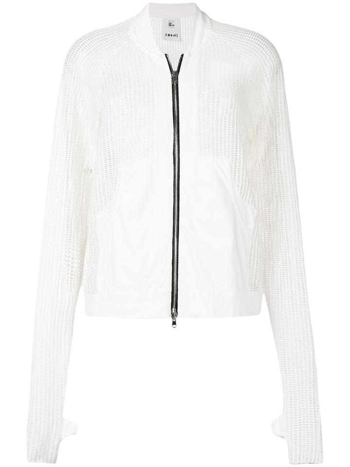 Lost & Found Rooms Mesh Bomber Jacket - White