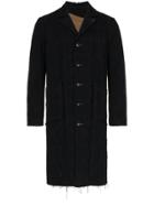 Sulvam Long Sleeve 'shop Coat' Cotton Jacket - Black