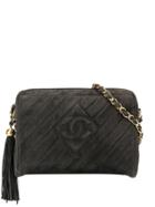 Chanel Pre-owned Cc Logos Fringe Chain Shoulder Bag - Grey