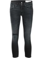 Rag & Bone /jean 'ultra Capri' Jeans, Women's, Size: 32, Black, Cotton/polyurethane