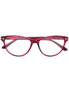 Tom Ford Eyewear Soft Cat Eye Glasses - Red