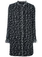 Les Copains Marled Fringe Coat