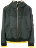 By Malene Birger Hooded Stripe Detail Jacket - Green