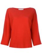 Fabiana Filippi Wide Neck Sweatshirt, Women's, Size: 40, Red, Cotton