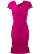 Roland Mouret Farrant Dress, Women's, Size: 12, Pink/purple, Wool/silk/spandex/elastane