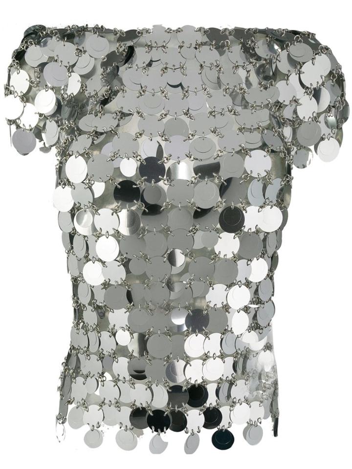 Paco Rabanne Mirrored Top - Silver
