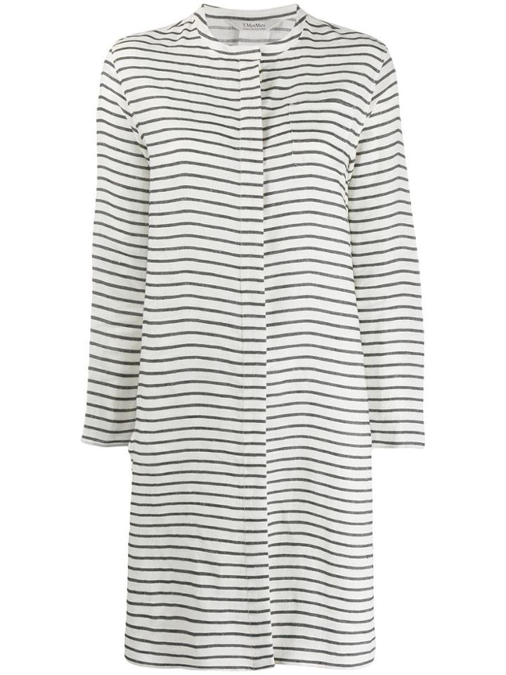 Maison Kitsuné Mandarin Collar Shirt Dress - Blue