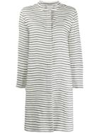 Maison Kitsuné Mandarin Collar Shirt Dress - Blue