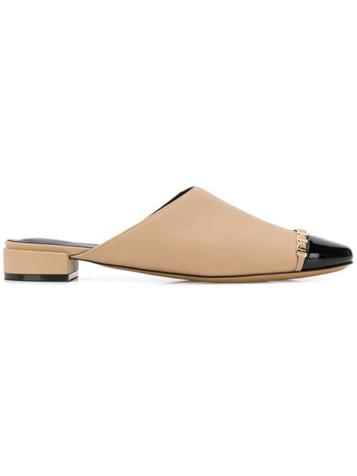 Salvatore Ferragamo Vara Chain Mules - Neutrals