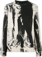 Mm6 Maison Margiela Abstract Print Sweatshirt, Women's, Size: Small, Black, Cotton