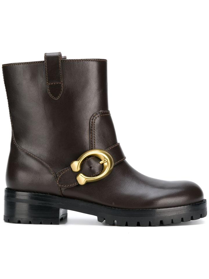 Coach Leighton Booties - Brown