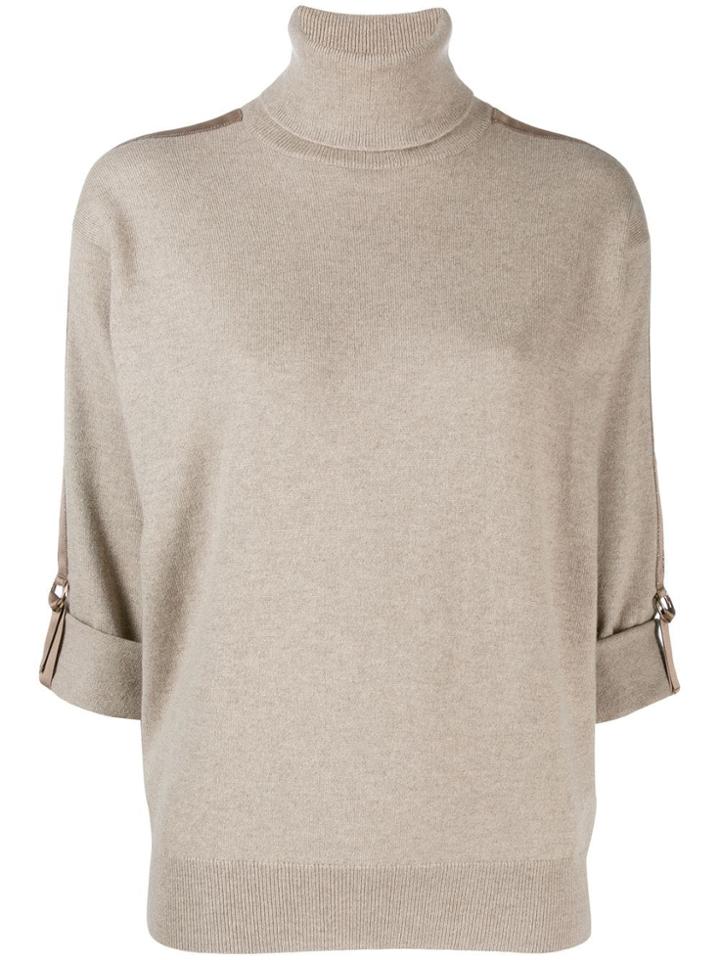 Brunello Cucinelli D-ring Sleeve Jumper - Neutrals