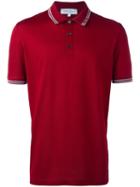 Salvatore Ferragamo Button Front Polo Shirt, Men's, Size: Medium, Red, Cotton