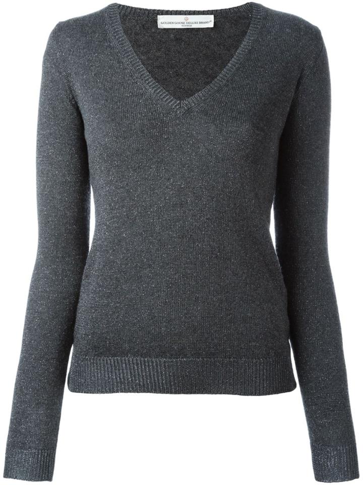 Golden Goose Deluxe Brand V-neck Jumper - Grey