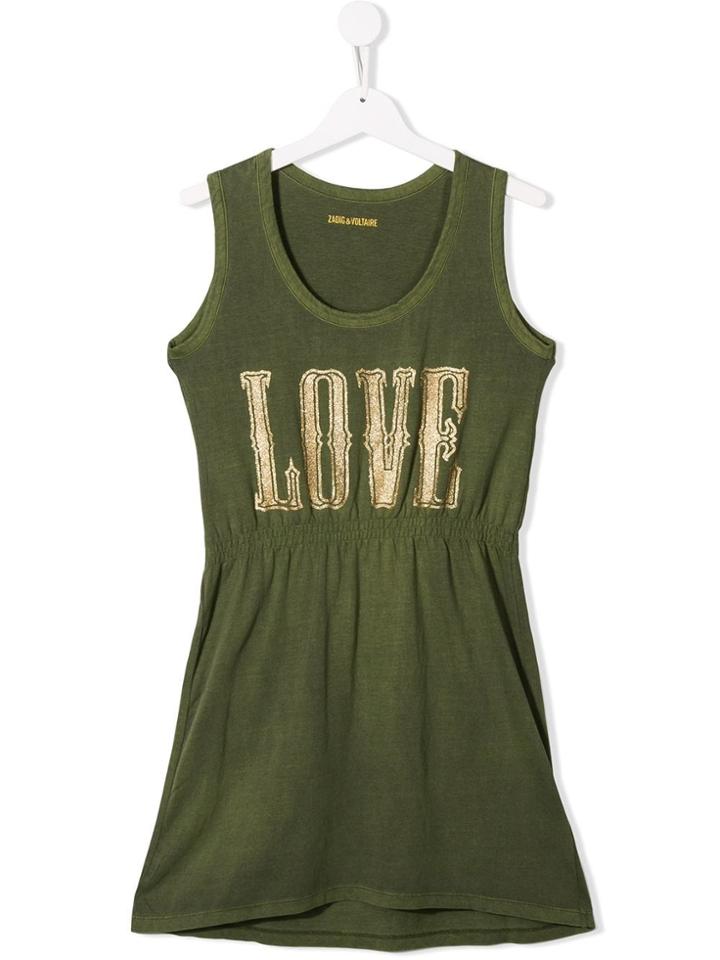 Zadig & Voltaire Kids Printed Day Dress - Green
