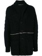 Alexander Mcqueen - Knitted Coat - Men - Polyamide/wool - L, Black, Polyamide/wool