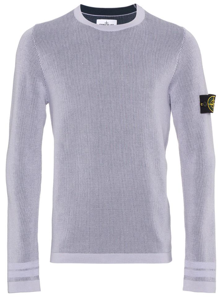 Stone Island Purple Logo Patch Pullover - Pink & Purple
