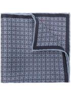 Canali Floral Print Pocket Square - Grey