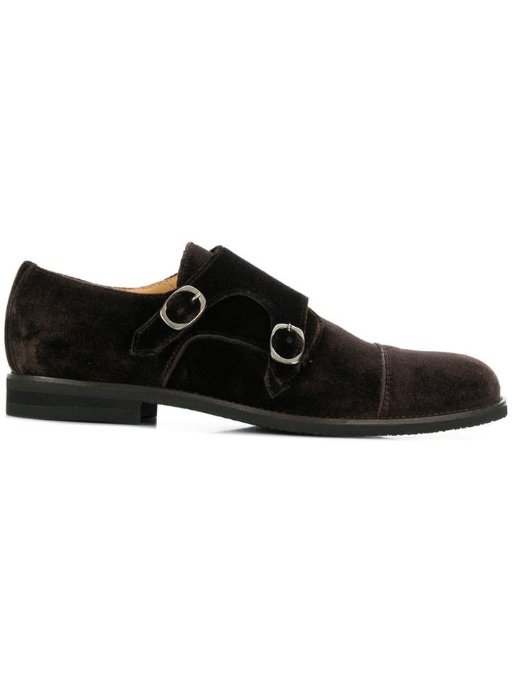 Steve's Velvet Derby Shoes - Brown