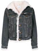 Forte Dei Marmi Couture Shearling-lined Denim Jacket - Black