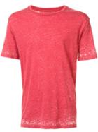321 Round Neck T-shirt, Men's, Size: Large, Red, Cotton/polyester/rayon