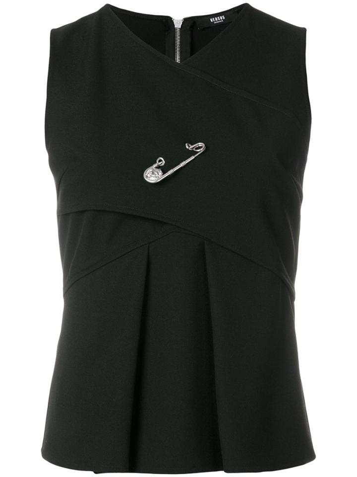 Versus Safety Pin Top - Black