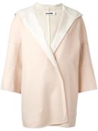 Hooded Coat, Women's, Size: 38, Pink/purple, Cashmere, Jil Sander