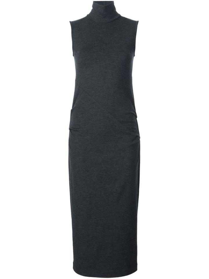 Brunello Cucinelli Turtle Neck Dress, Women's, Size: Medium, Black, Spandex/elastane/virgin Wool