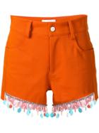 Au Jour Le Jour Beaded Trim Shorts - Yellow & Orange